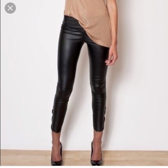 black leather pants h&m